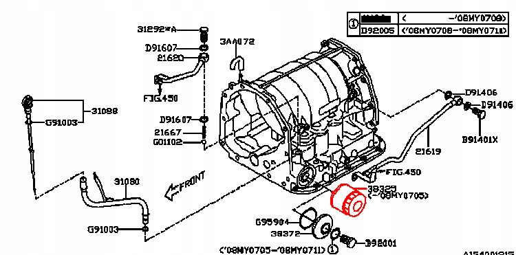 SUBARU FORESTER IMPREZA TRIBECA FILTR OLEJU ATF Producent części Subaru OE