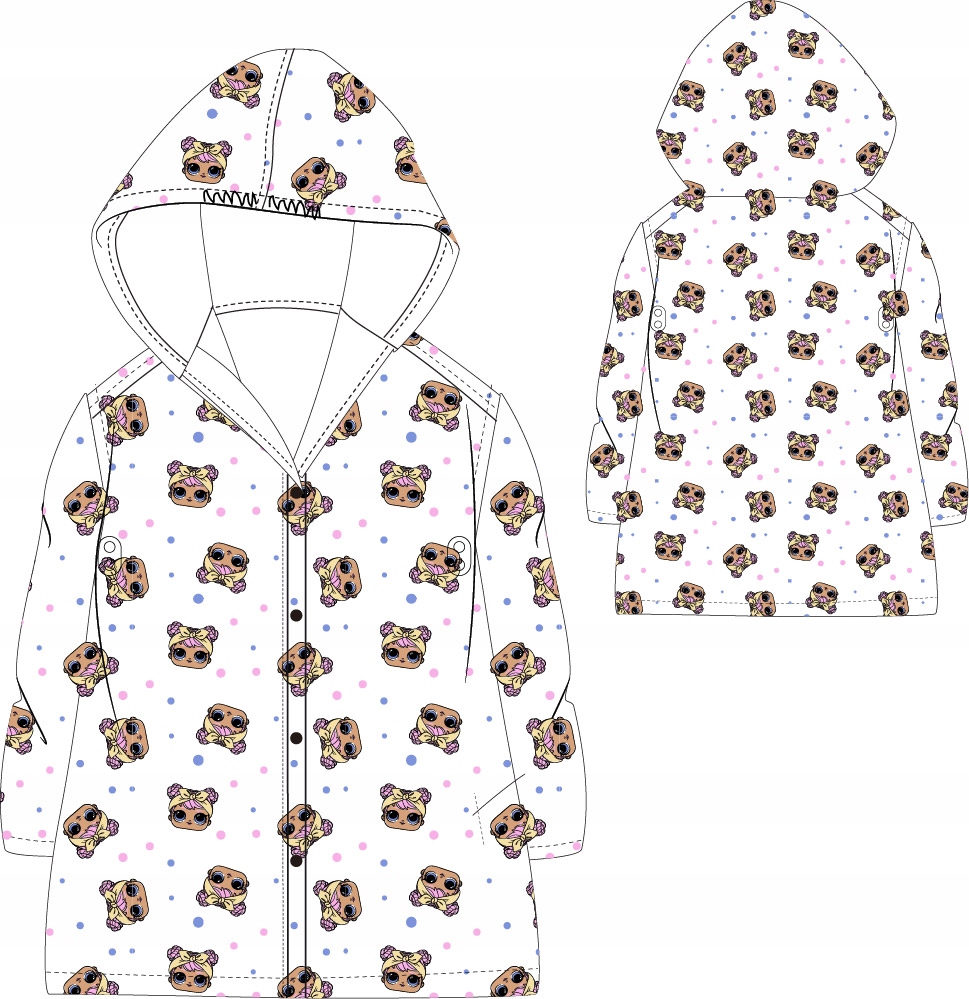 PŁASZCZ PRZECIWDESZCZOWY LALECZKI LOL 116/122 R36