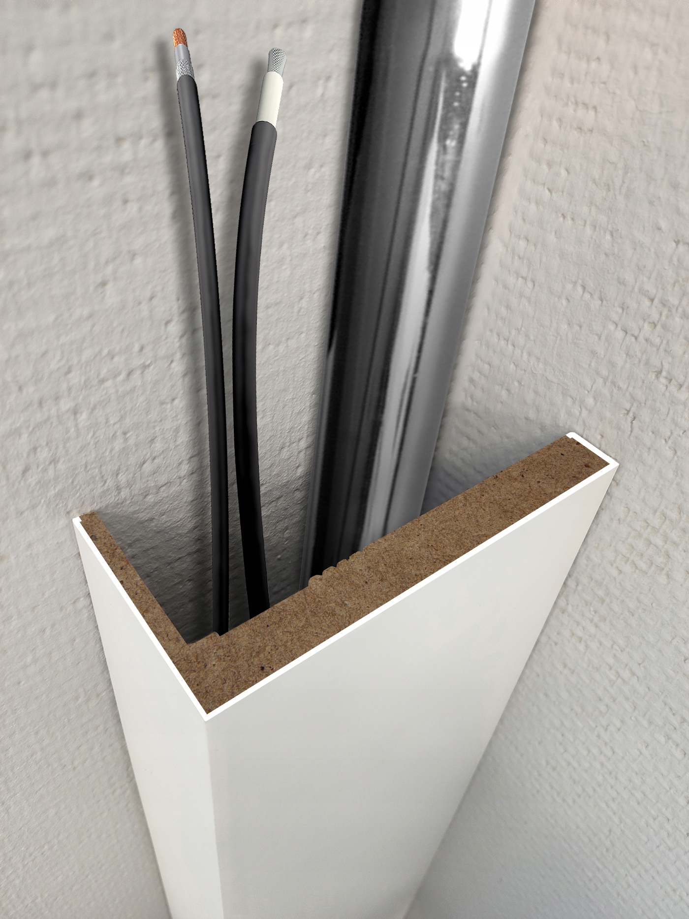 MASKOWNICA OSŁONA OBUDOWA DO RUR KABLI BIAŁA MDF 240 CM Kod producenta brak