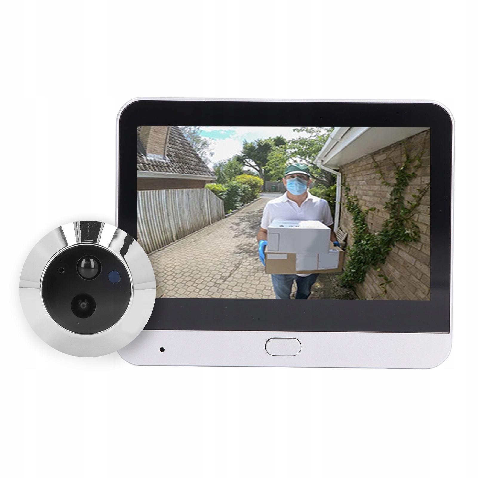 Dverový hľadáčik s kamerou Full Hd WiFi Tuya v nočnom režime
