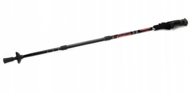 2x KIJKI TREKKINGOWE NORDIC WALKING KIJE DO CHODZENIA + LATARKA COB +OPASKA Rączki gumowe