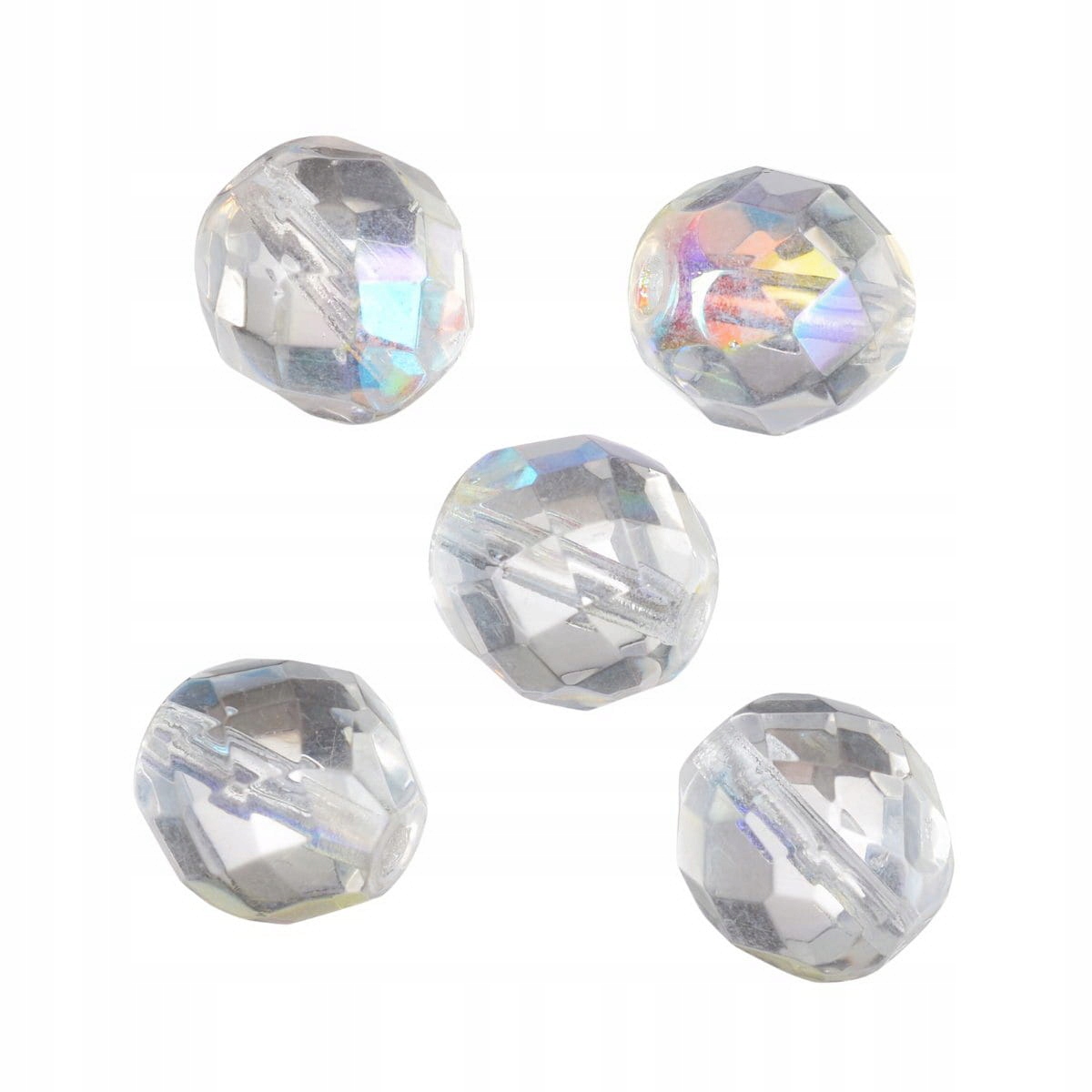 Koraliki Fire Polish 10mm 5szt #X00030 Crystal Ab