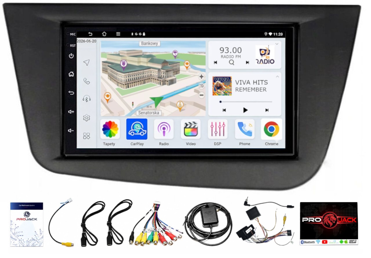 Rádio Gps Android Usb Wifi Bt Seat Leon 2004-2012 4GB 64GB