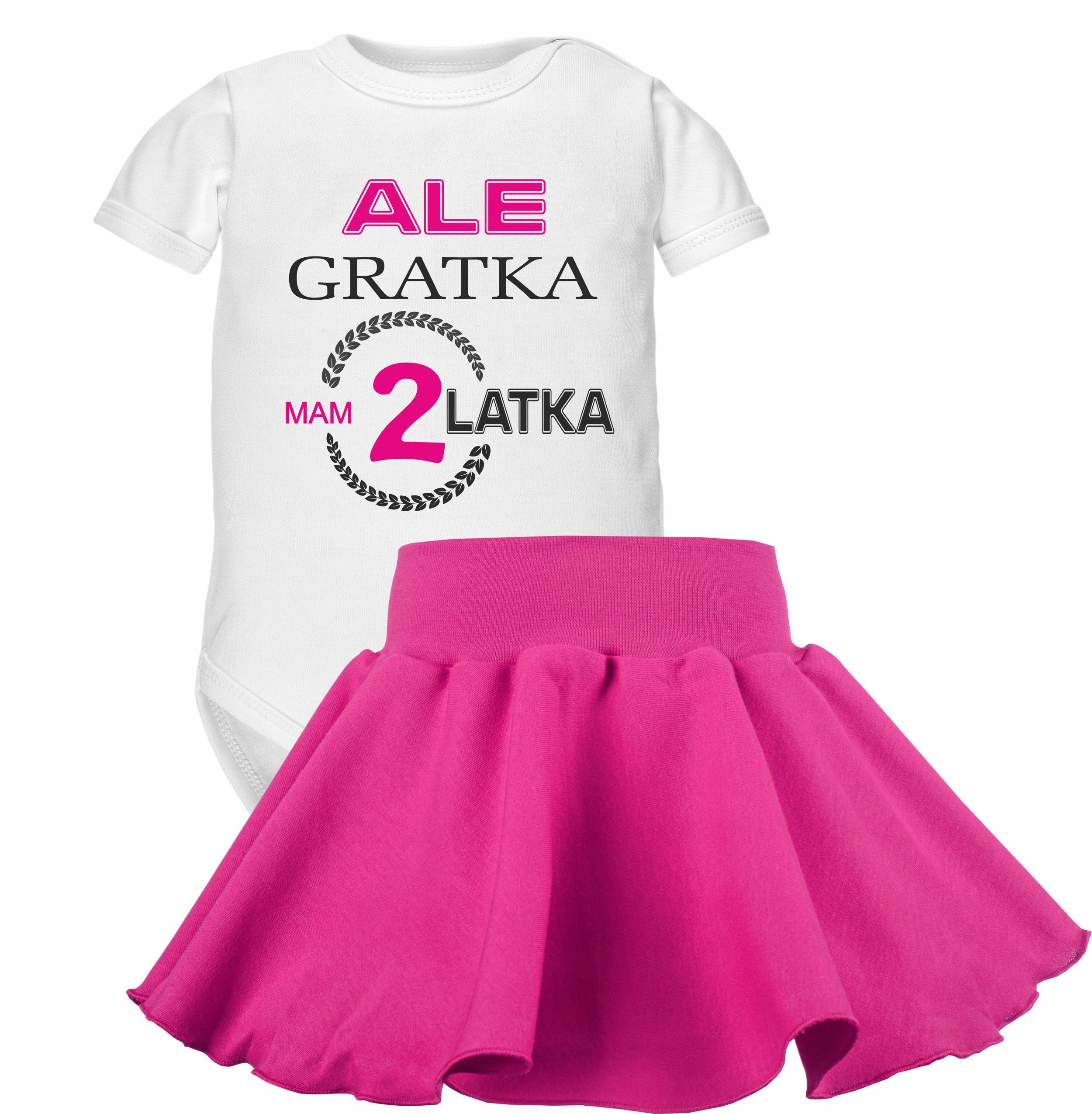 

Body spódniczka urodziny Ale gratka mam dwa latka