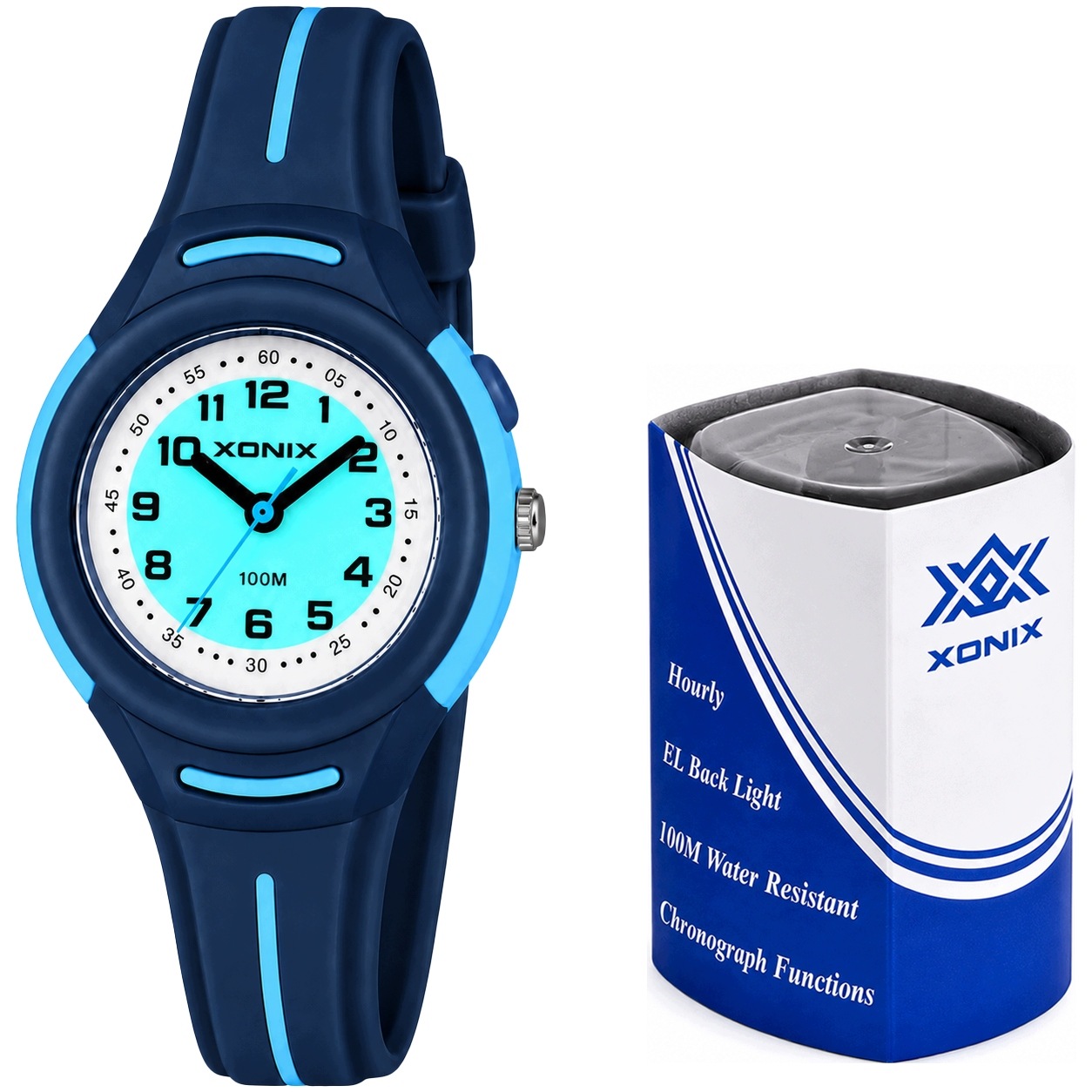 Quartzové Hodinky Xonix AAD-005 Analogové Vodotěsné Modré Dětské