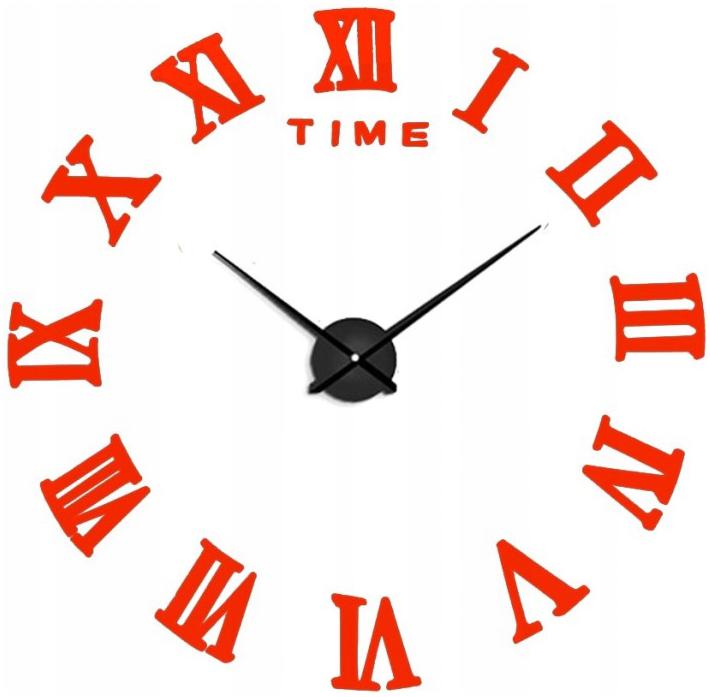 Duży zegar ścienny 3D DIY lustro 70cm-130cm 12S019