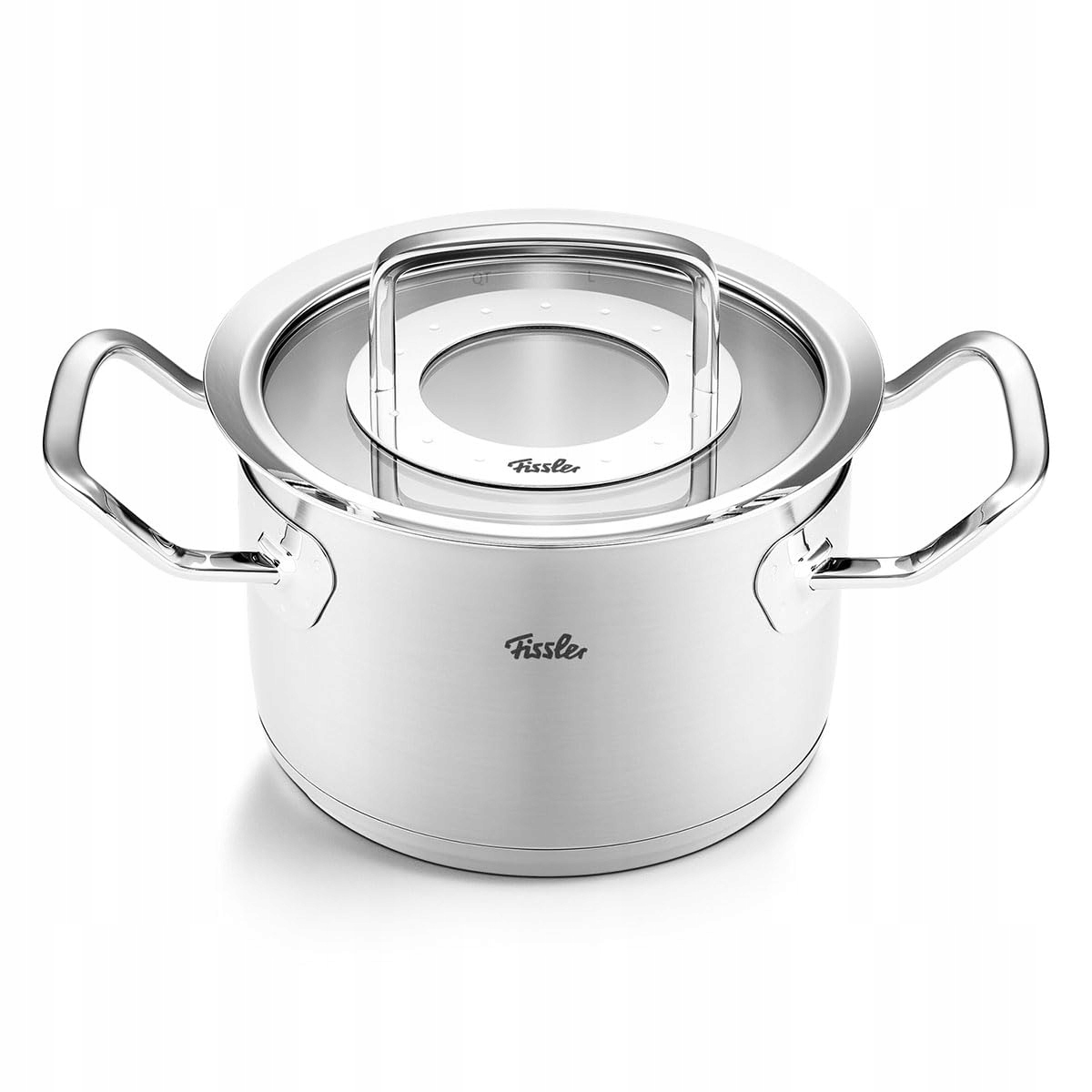 Fissler hrniec z nehrdzavejúcej ocele Ø 16 cm, 2,1 l, sklenená pokrievka