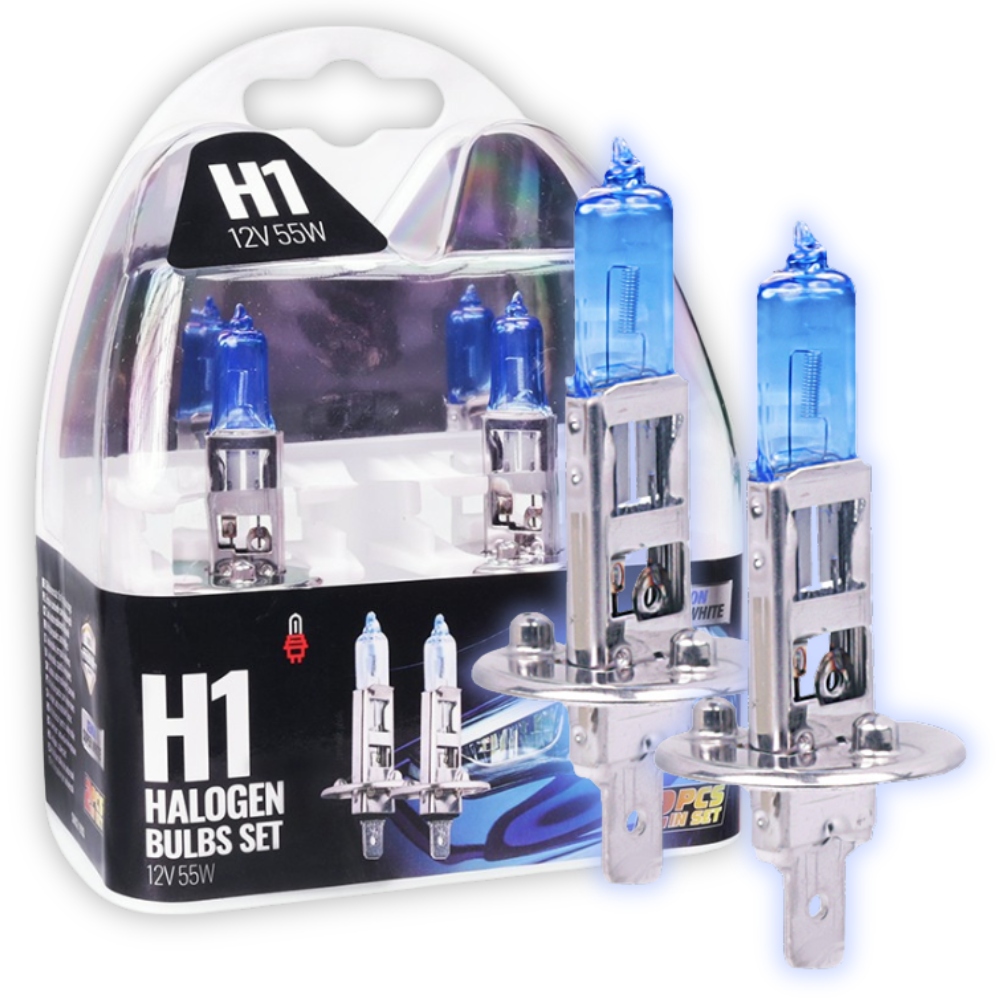 Żarówki Samochodowe H1 12V 55W Xenon White 4000K Homologacja 2szt.