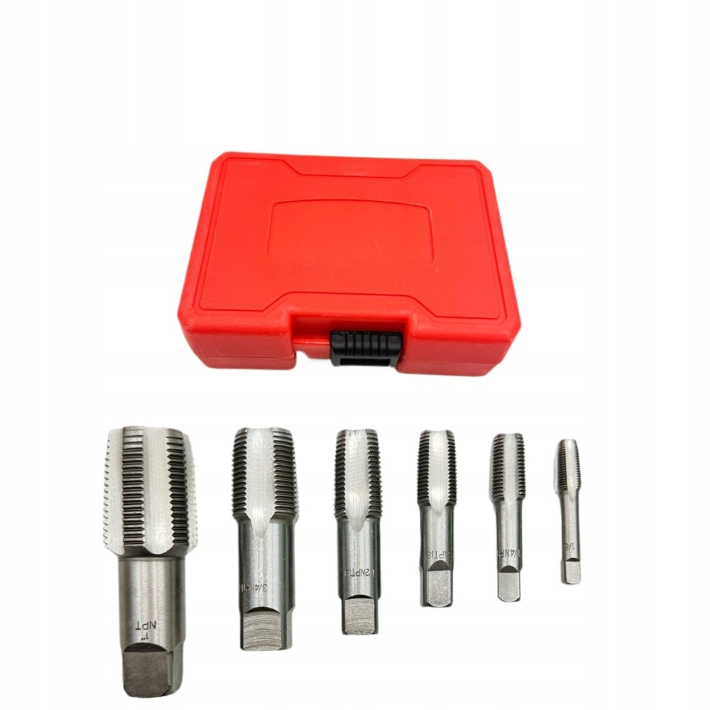 Závitníky na trubky sada 1" 3/4" 1/2" 3/8" 1/4" 1/8" 6 ks