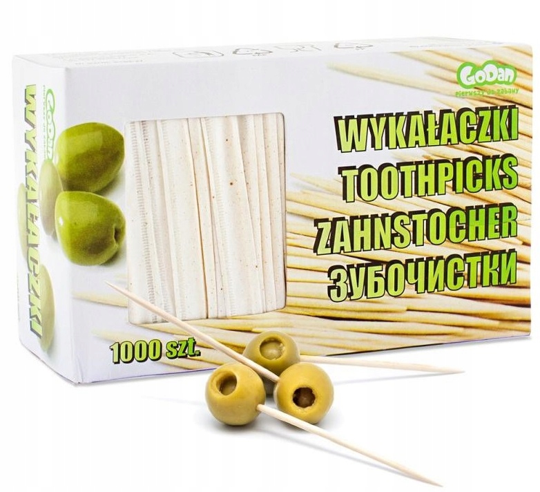 

Wykałaczki Pikery drewniane w papierku 1000SZT