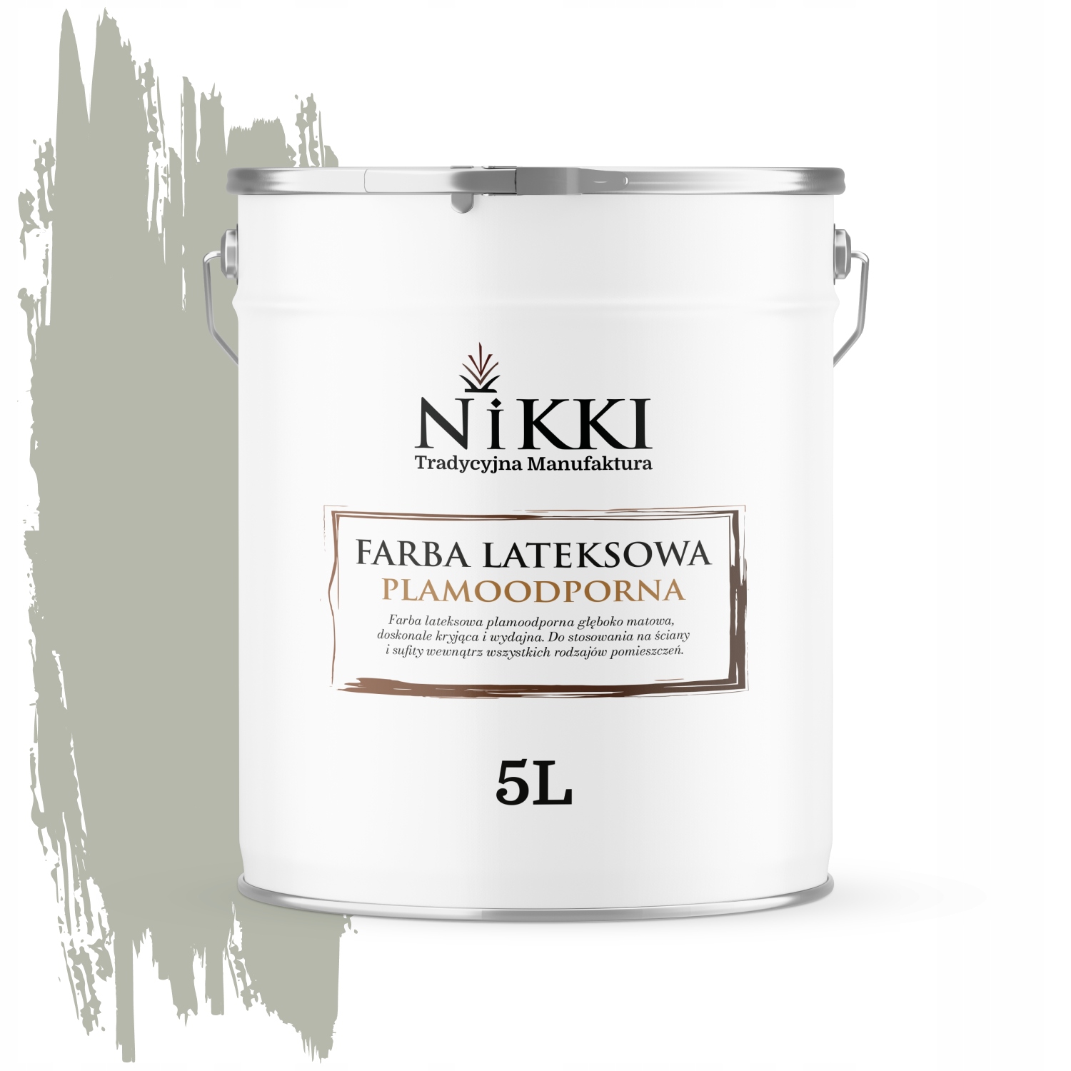 Barva Odolná Vůči Skvrnám Barva Khaki H1747 5L Hluboká Matná Na Stěny