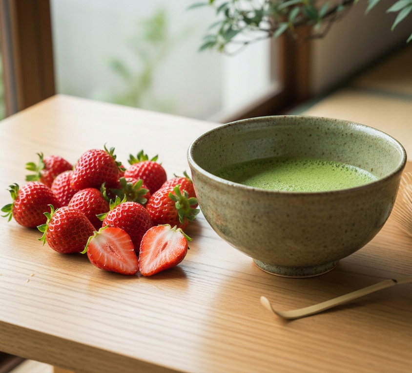 Japoniška matcha arbata 100 g su priedais