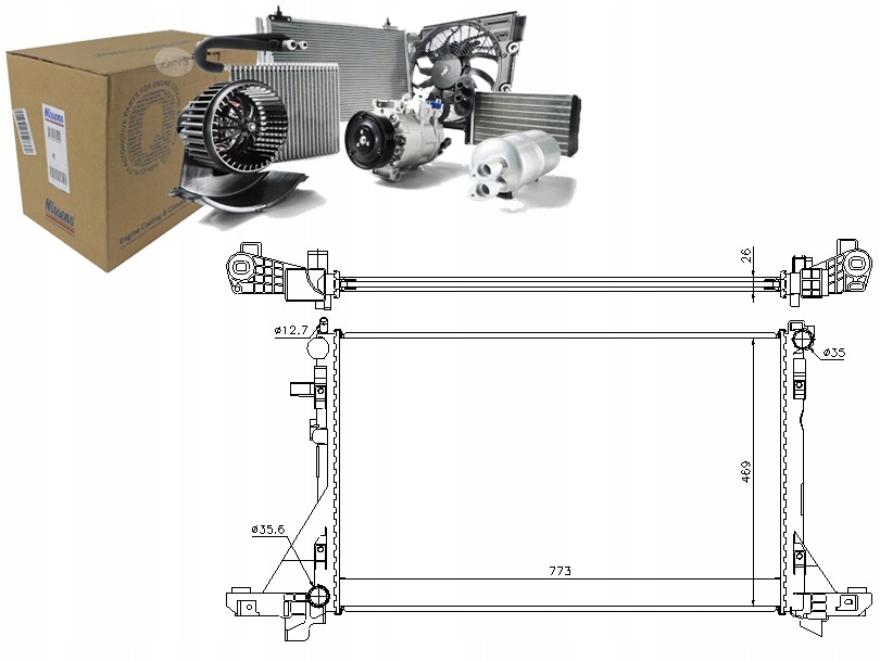 Nissens Chladič Vody Nissan NV400 2.3 DCI