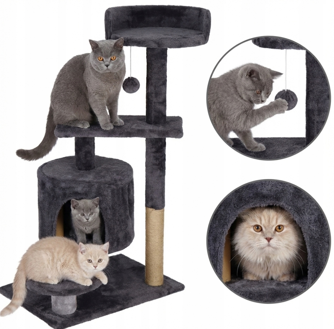 Drapak dla Kota Legowisko Słupek Sizal Duży Domek Zabawka Budka Wieża XXL