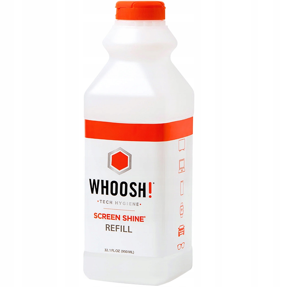 Čisticí prostředek na obrazovky, LCD, monitory, brýle, Whoosh, 950 ml