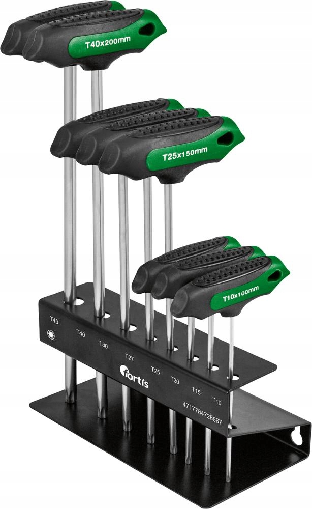 

Fortis Komplet wkrętaki z uchwytem T Torx 8szt