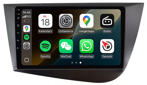 Seat Leon 2 2005-2012 Nejnovější Android Carplay Rádio Navigace