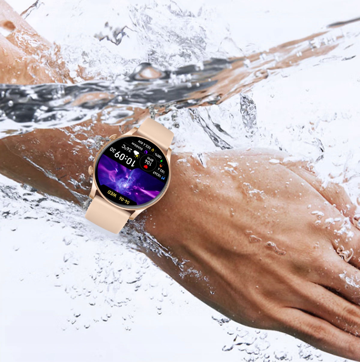 SMARTWATCH ZEGAREK DAMSKI POLSKIE MENU ROZMOWY SPORT AMOLED SMART WATCH Obsługa ładowania bezprzewodowego nie