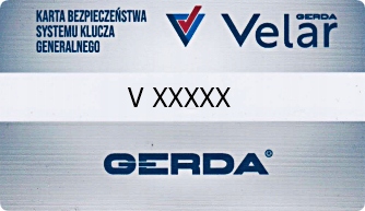 Klucz GERDA VELAR system Master Key Marka Gerda