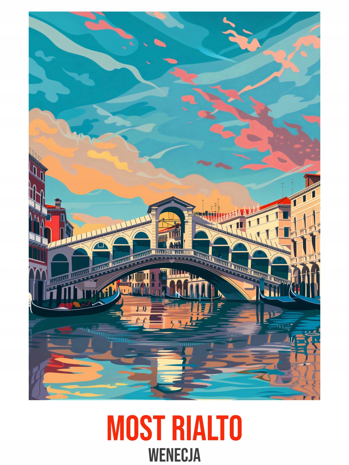 Plakát 75x100 cm Most Rialto