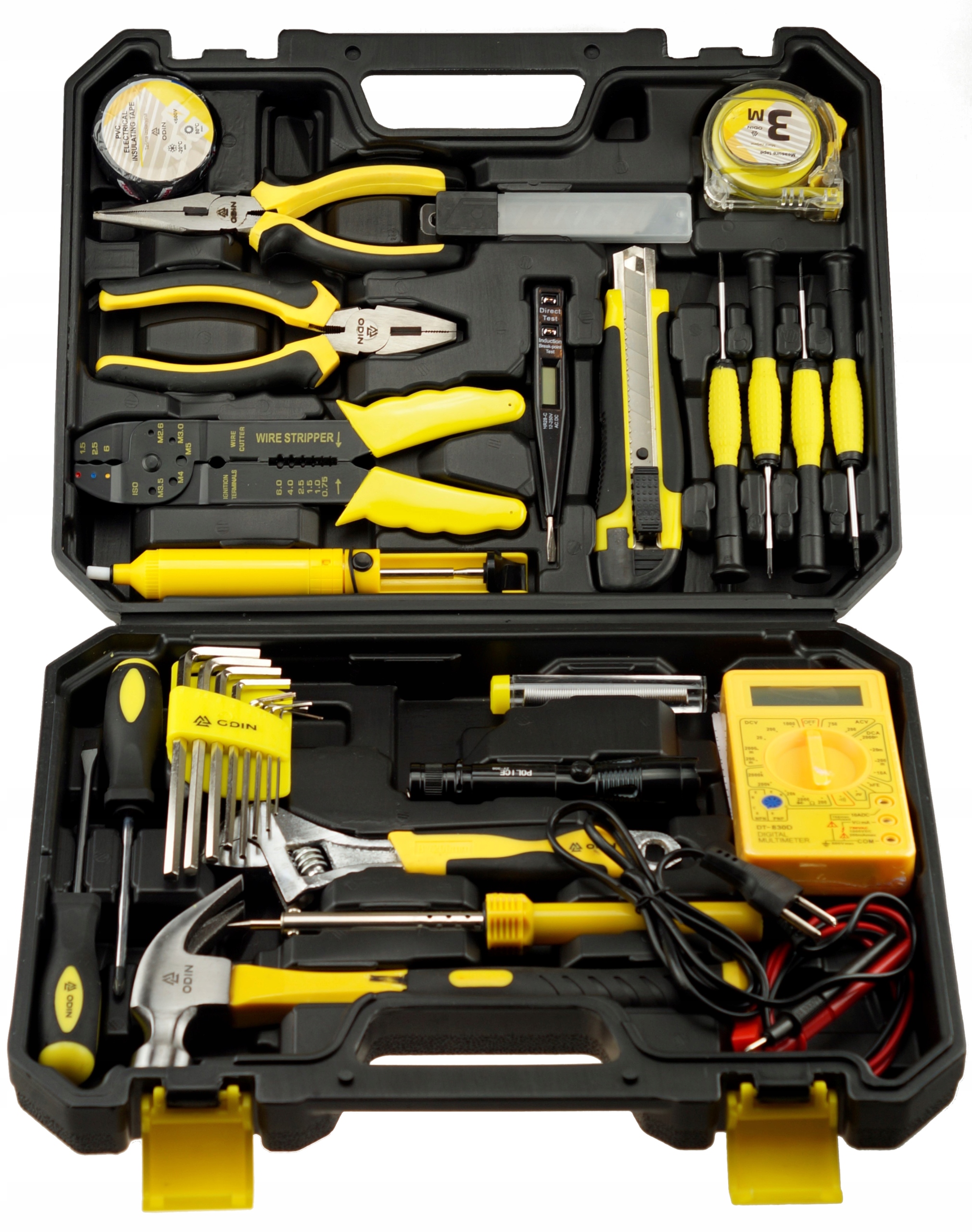 НАБІР ІНСТРУМЕНТІВ В ЧОХЛІ ДЛЯ ЕЛЕКТРИКА + МУЛЬТИМЕТР