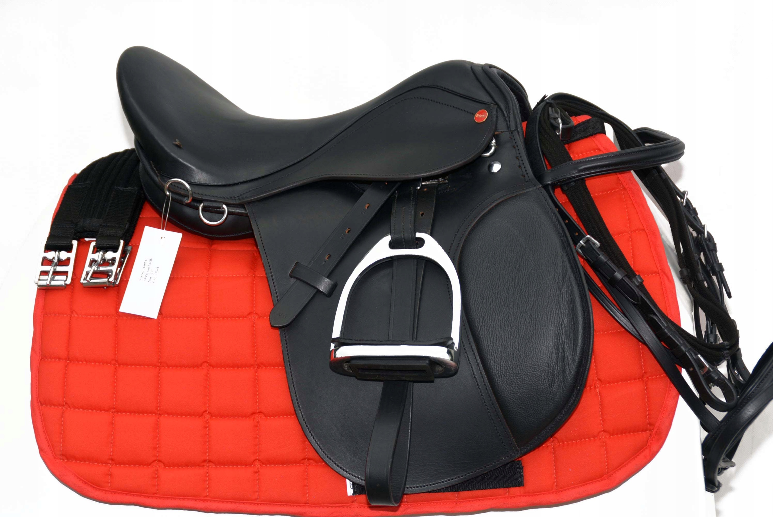 Siodło Wszechstronne 17,5C Ogłowie Wodze Łęk 29CM