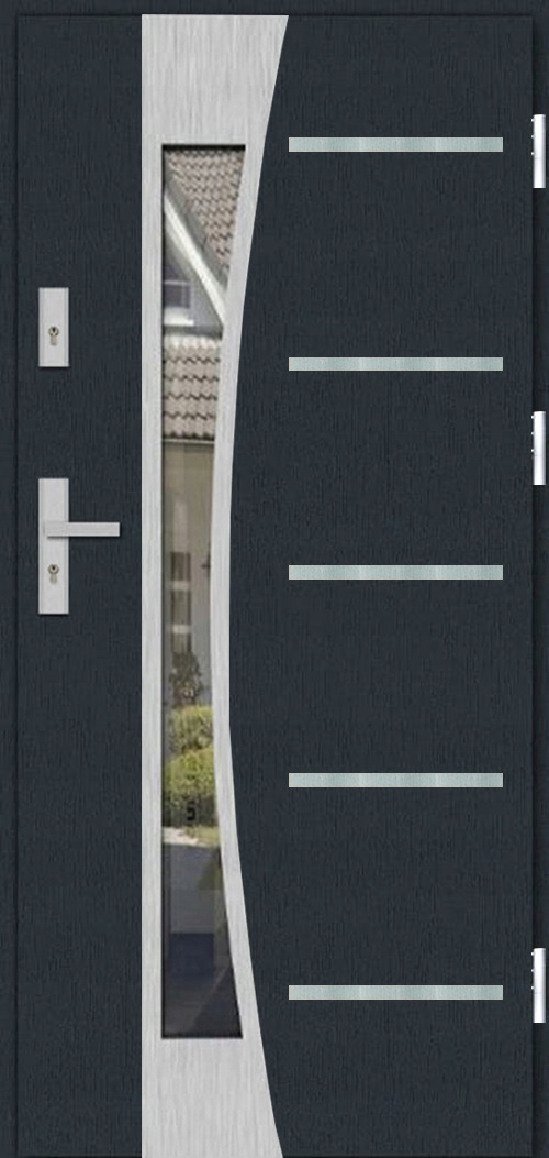 POLSKIE DRZWI ZEWNETRZNE INOX14ZD 72MM TERMO 100CM 100TKI UD 1,3 Marka Lukar