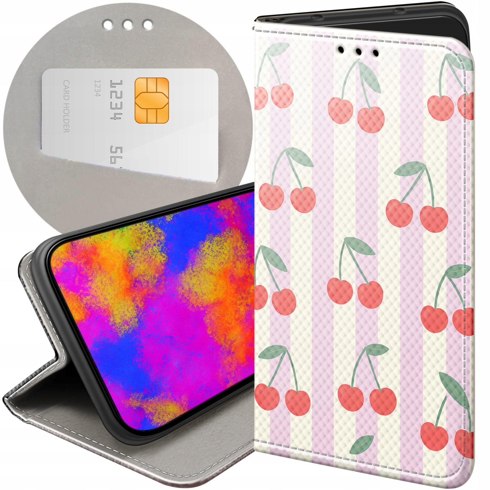 Etui Z Klapką Do Xiaomi Redmi Note 12 Pro Plus Wiśnie Wiśnia Owoce