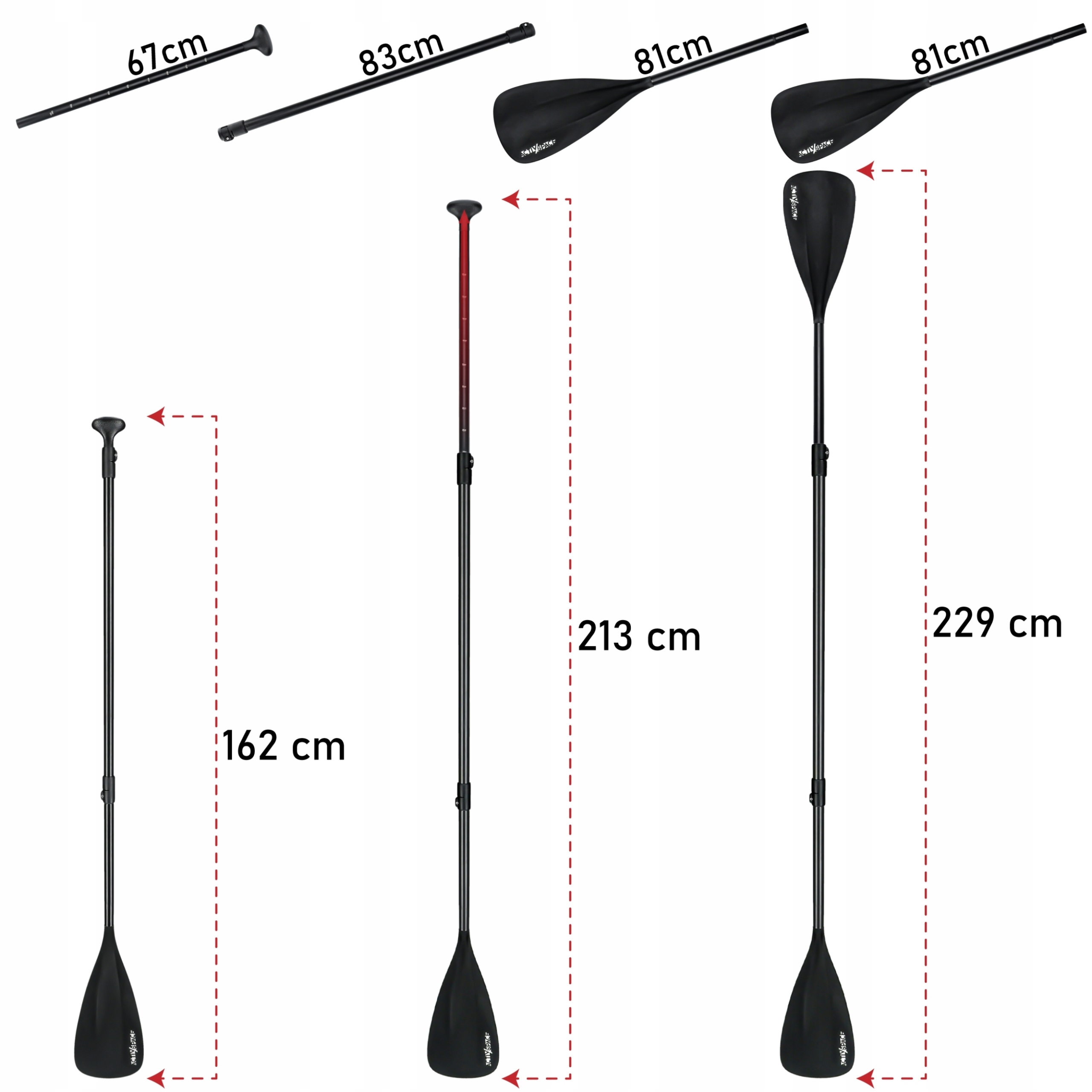 ZESTAW DO DESKI SUP SKŁADANE WIOSŁO 2W1 REGULOWANE + SIEDZISKO KAJAKOWE PRO Marka ACTIV/SPACE