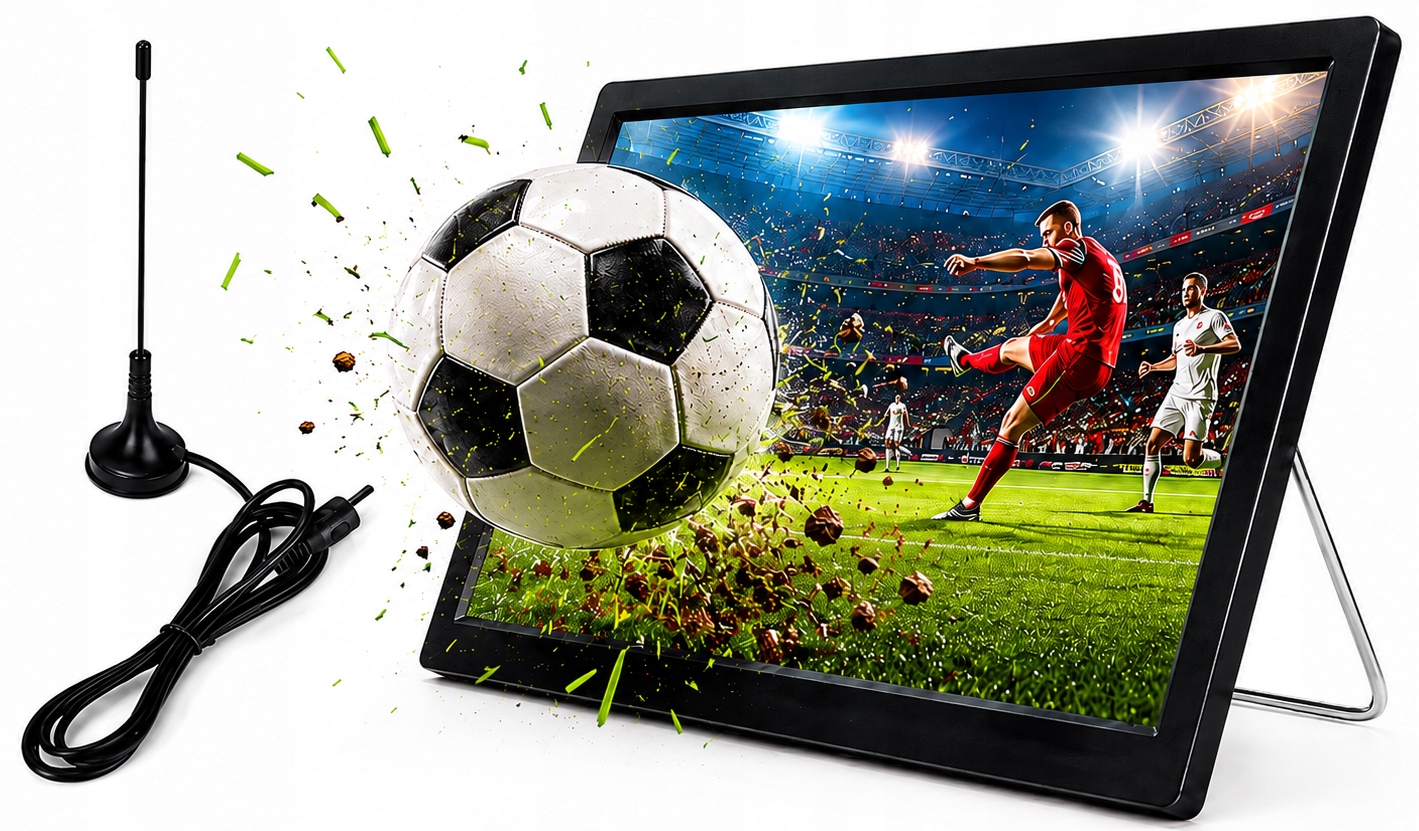 Prenosný Automobilový Televízor 10" 12V/24V/230V DVB-T2 Karavan