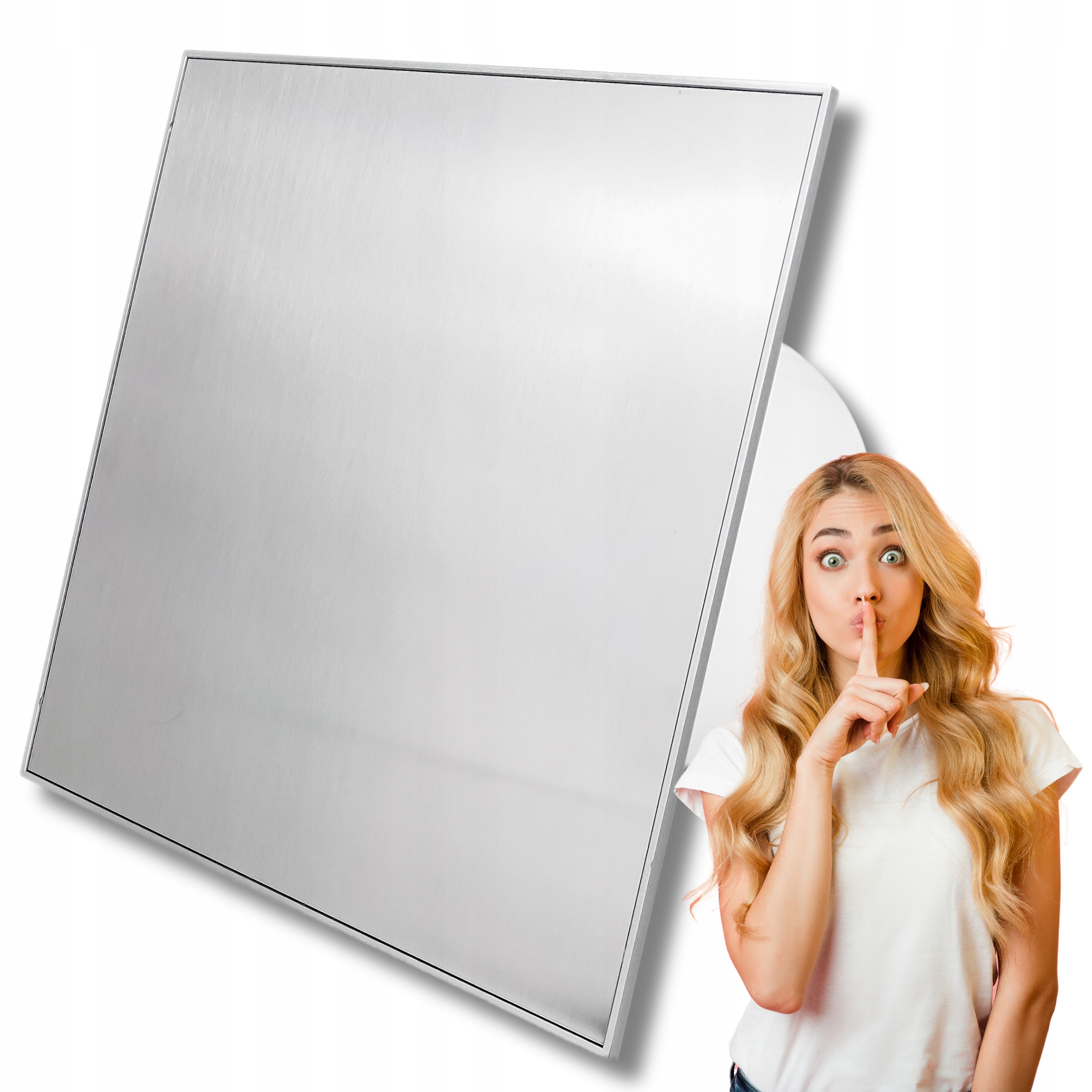 Kúpeľňový ventilátor Silent Ø 100 mm 36 dB Control Kartáčovaná Oceľ