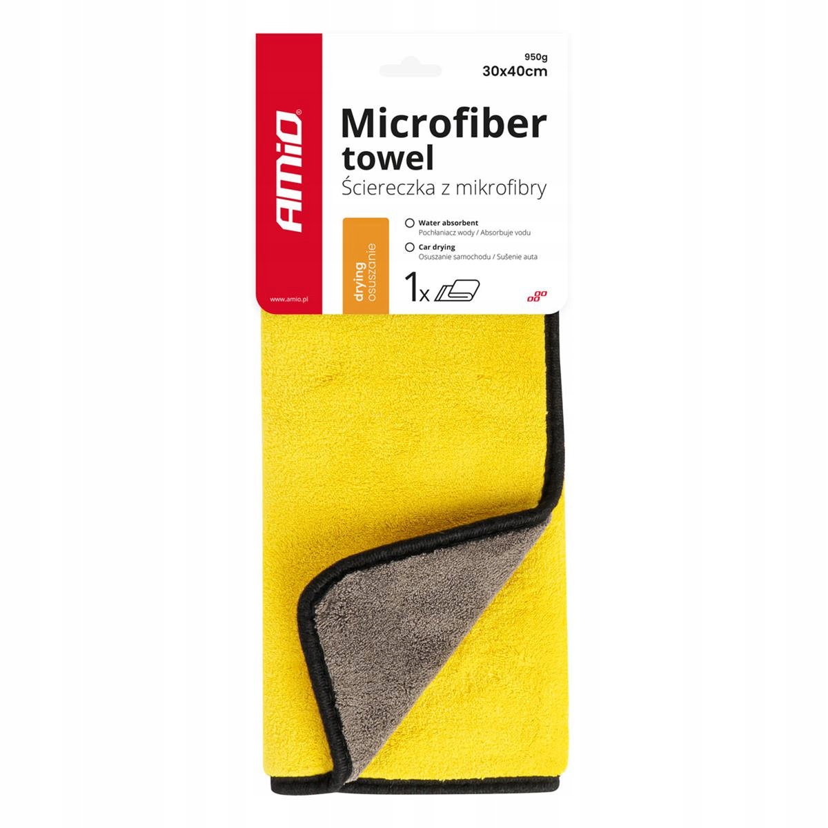 Mikrofibra ręcznik do osuszania samochodu auta 60x40cm Amio