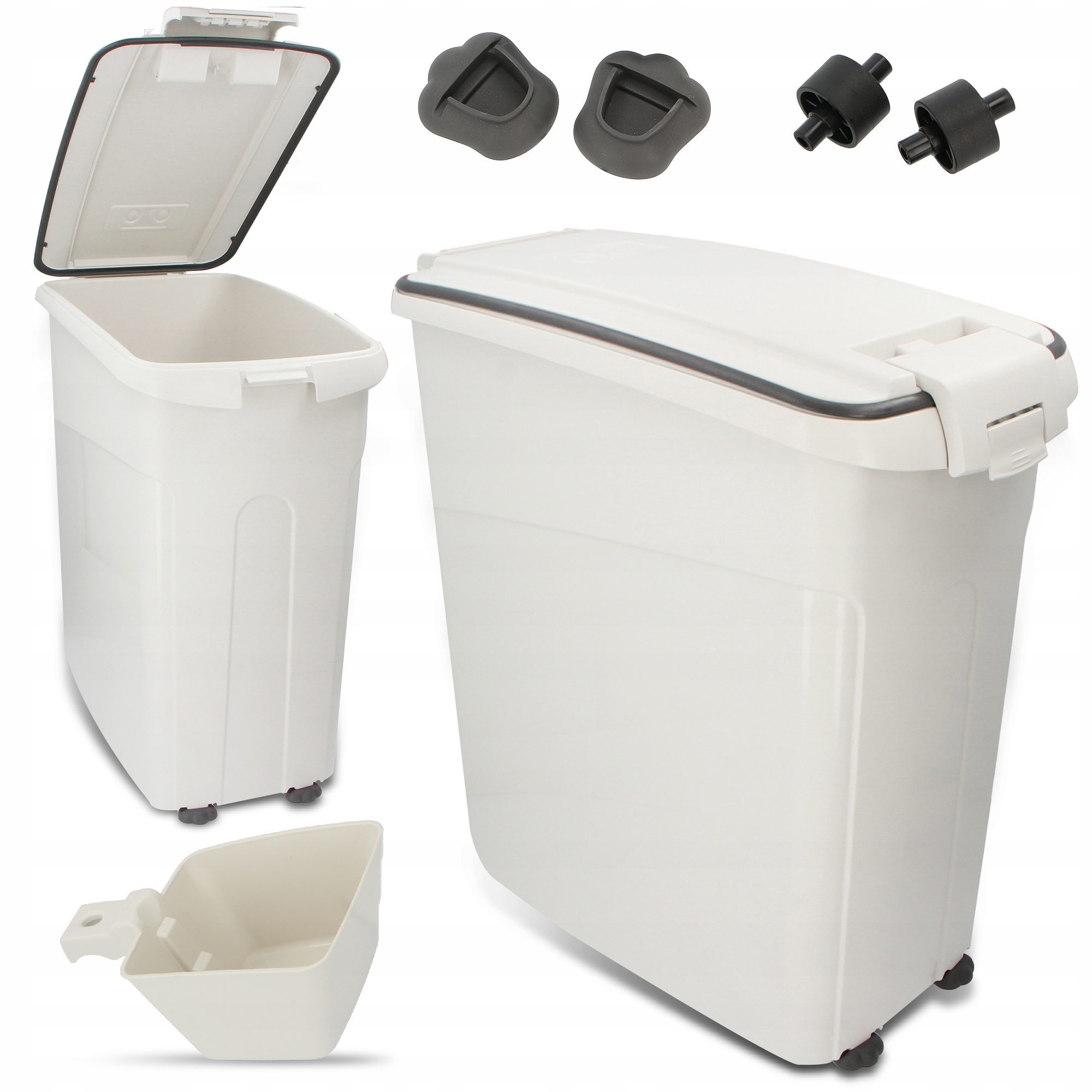 Zásobník na Krmivo Pro Psa 54 l Krabička pro Skladování Suchého Krmiva 12 kg Pok Xv-p