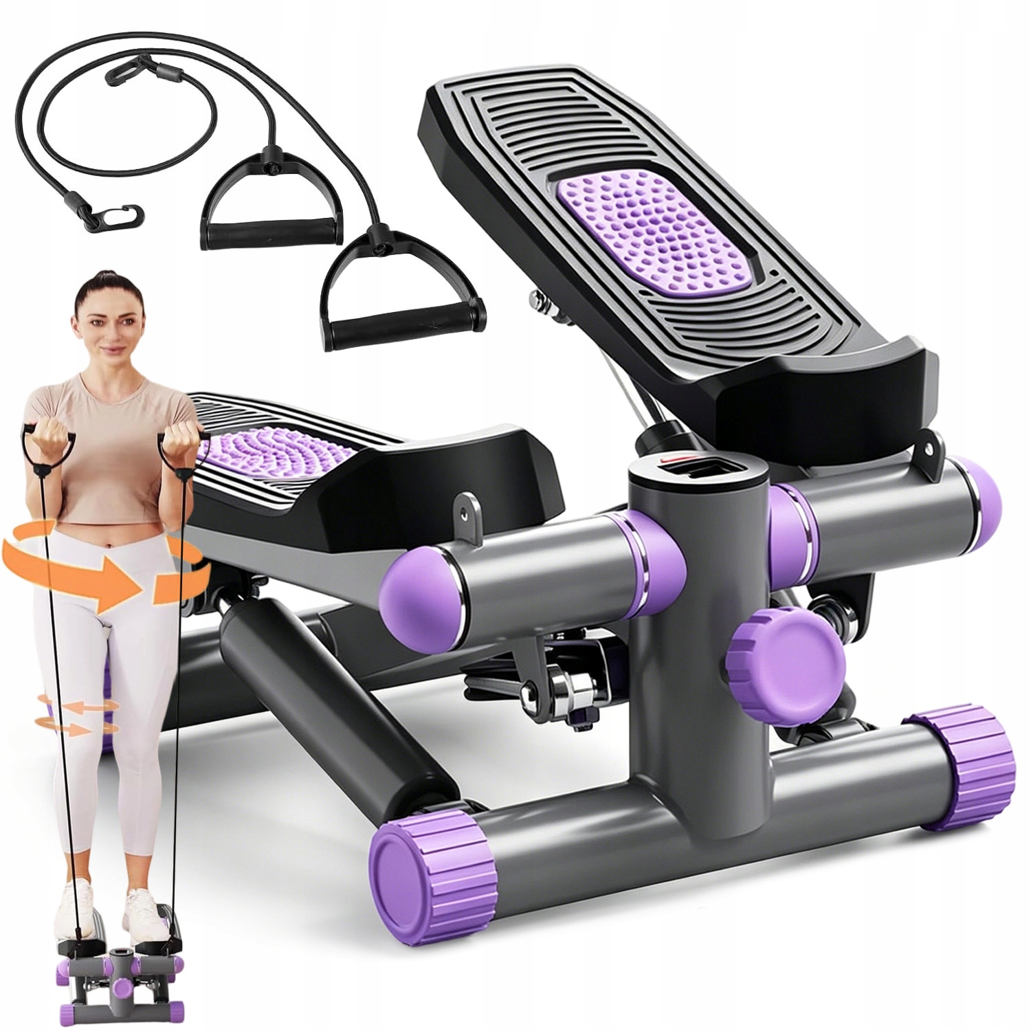 Jednoduchý Stepper Pro Fitness Steper S Step Lany Pro Cvičení, Počítadlo Do 150 Kg