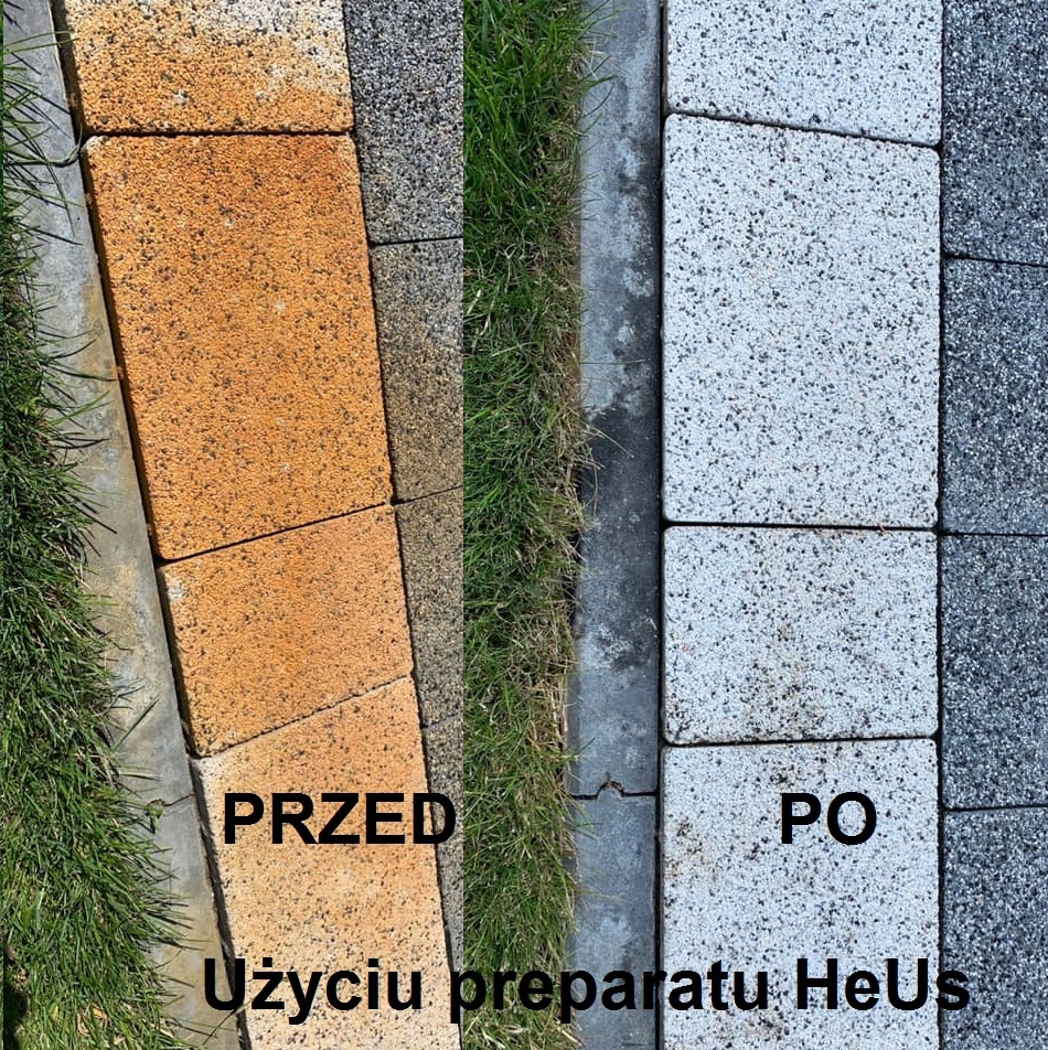 

Preparat do usuwania rdzy z kostki brukowej - HeUs