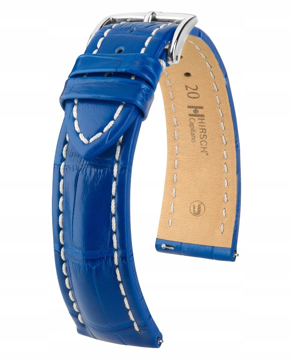 Pásek Na Hodinky Hirsch Capitano Breitling Modrý 20 MM 20/18