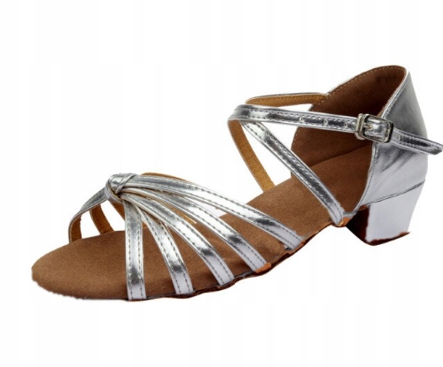 Buty Do Tańca R 35 Tango Latino Srebrne 81