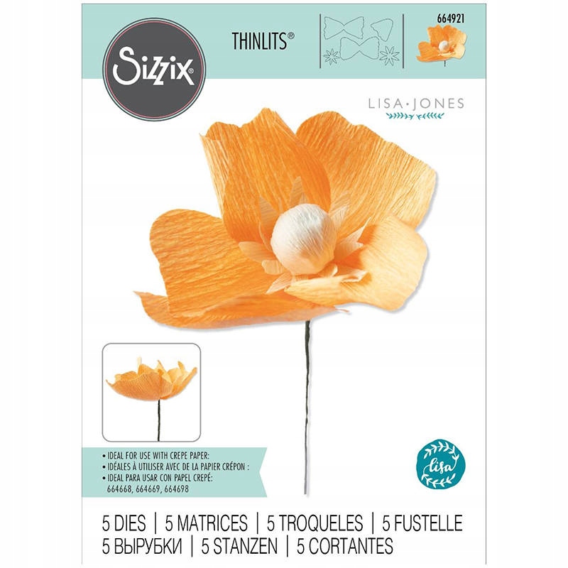 Wykrojnik Sizzix Thinlits California Poppy mak