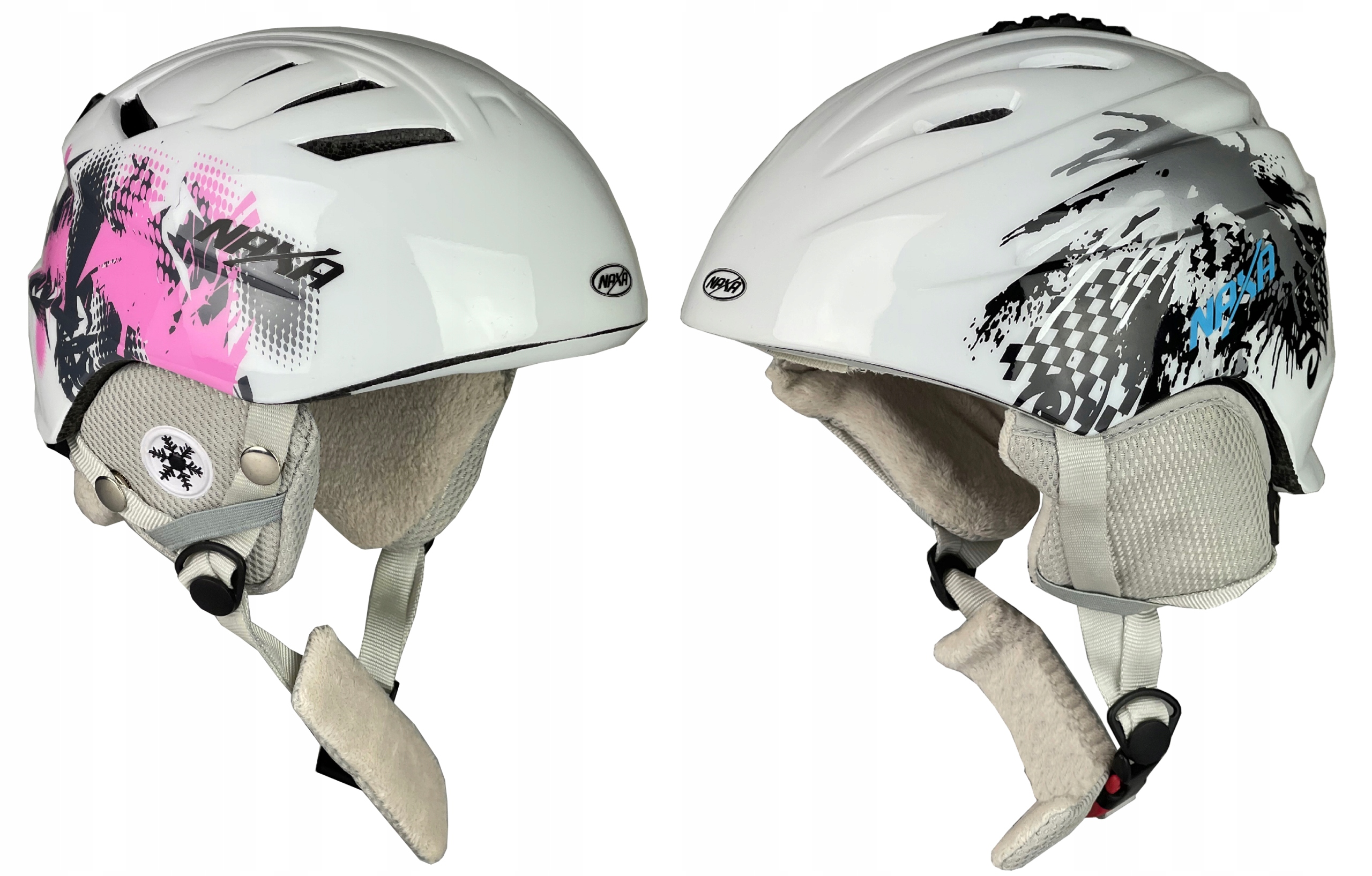 Set! 2x Lyžařská Helma Naxa SK4+SK5 Tech Inmould Regulovatelná Velikost