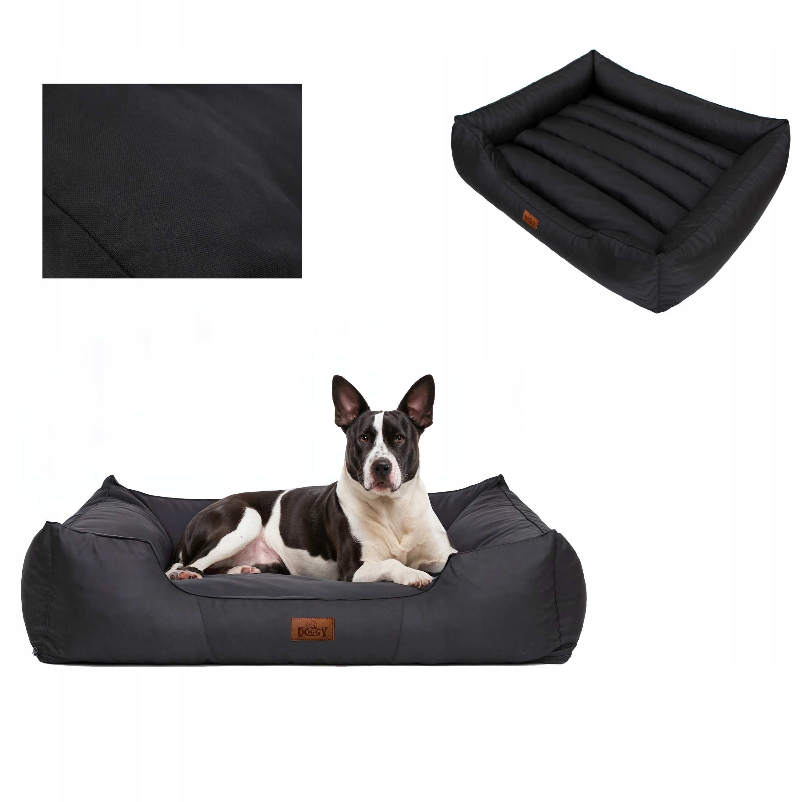 Levně Pelíšek pro psa 85x65 cm – potah pro psa, voděodolné černé pelíšek