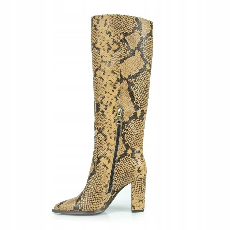 CARINII B5967 KOZAK KLASYCZNE SKÓRA BEŻOWE RUDE 39 Stan opakowania oryginalne