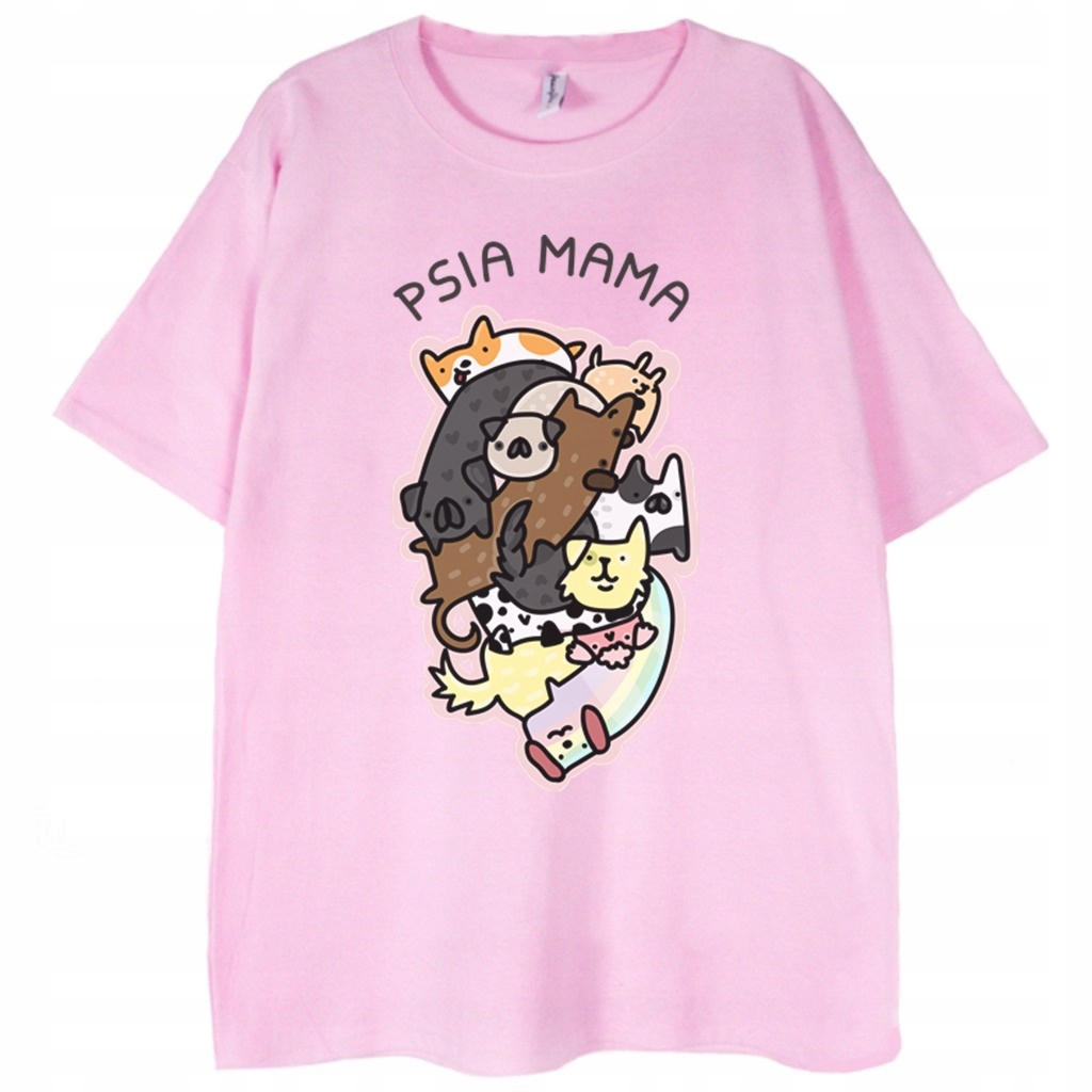 

T-shirt Psia Mama różowa koszulka L z psem pies