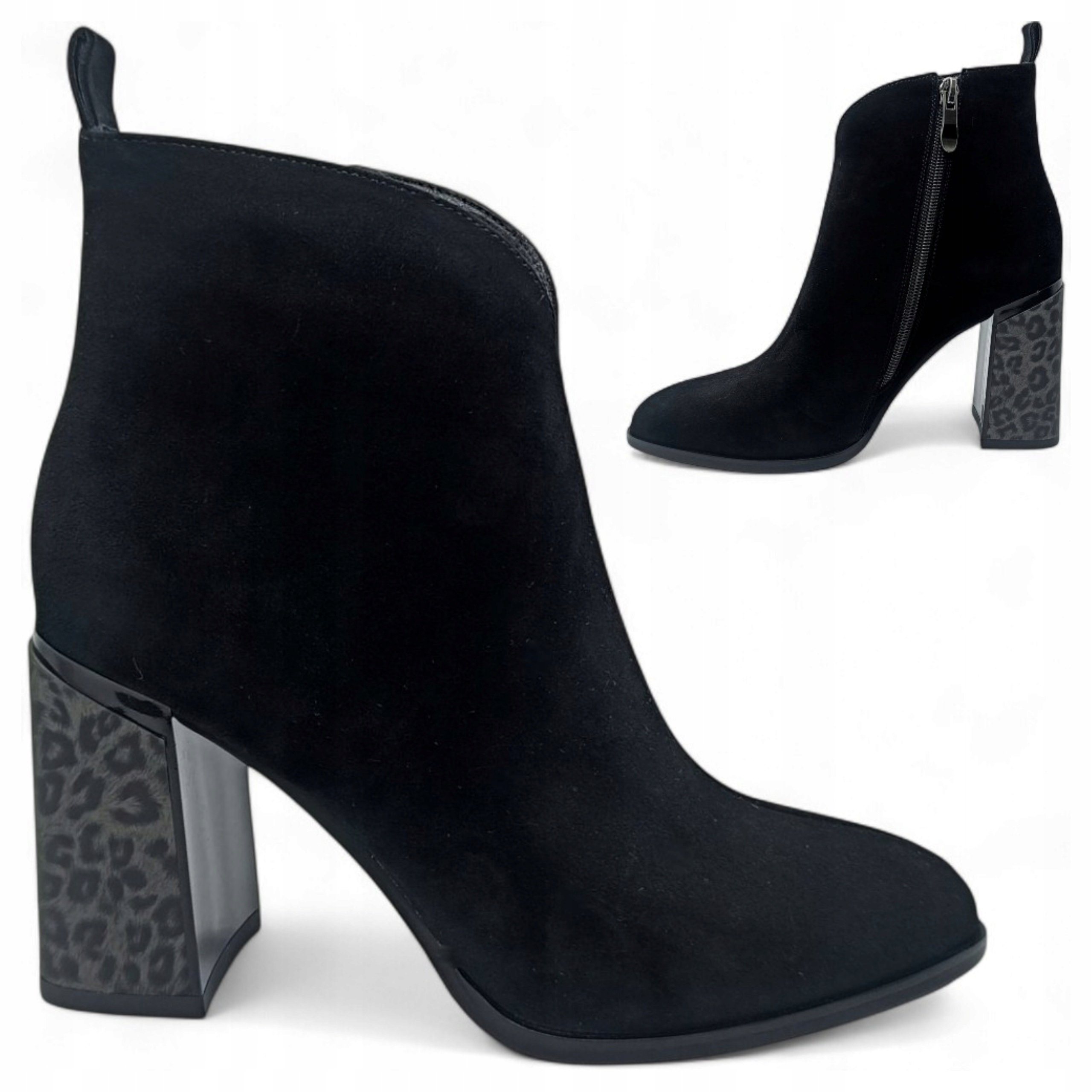 Dámské boty Z Přírodní Kůže 37 Kotníkové Boty na podpatku Podzimní zateplené Gino