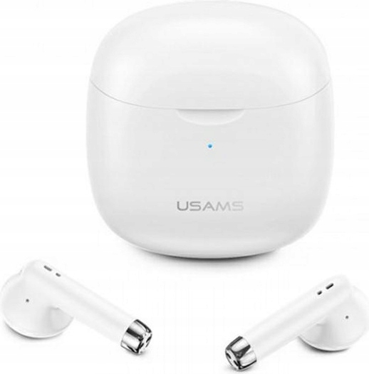 Sluchátka Tws Usams Ia series Bluetooth 5.0 bílá/bílá BHUIA02