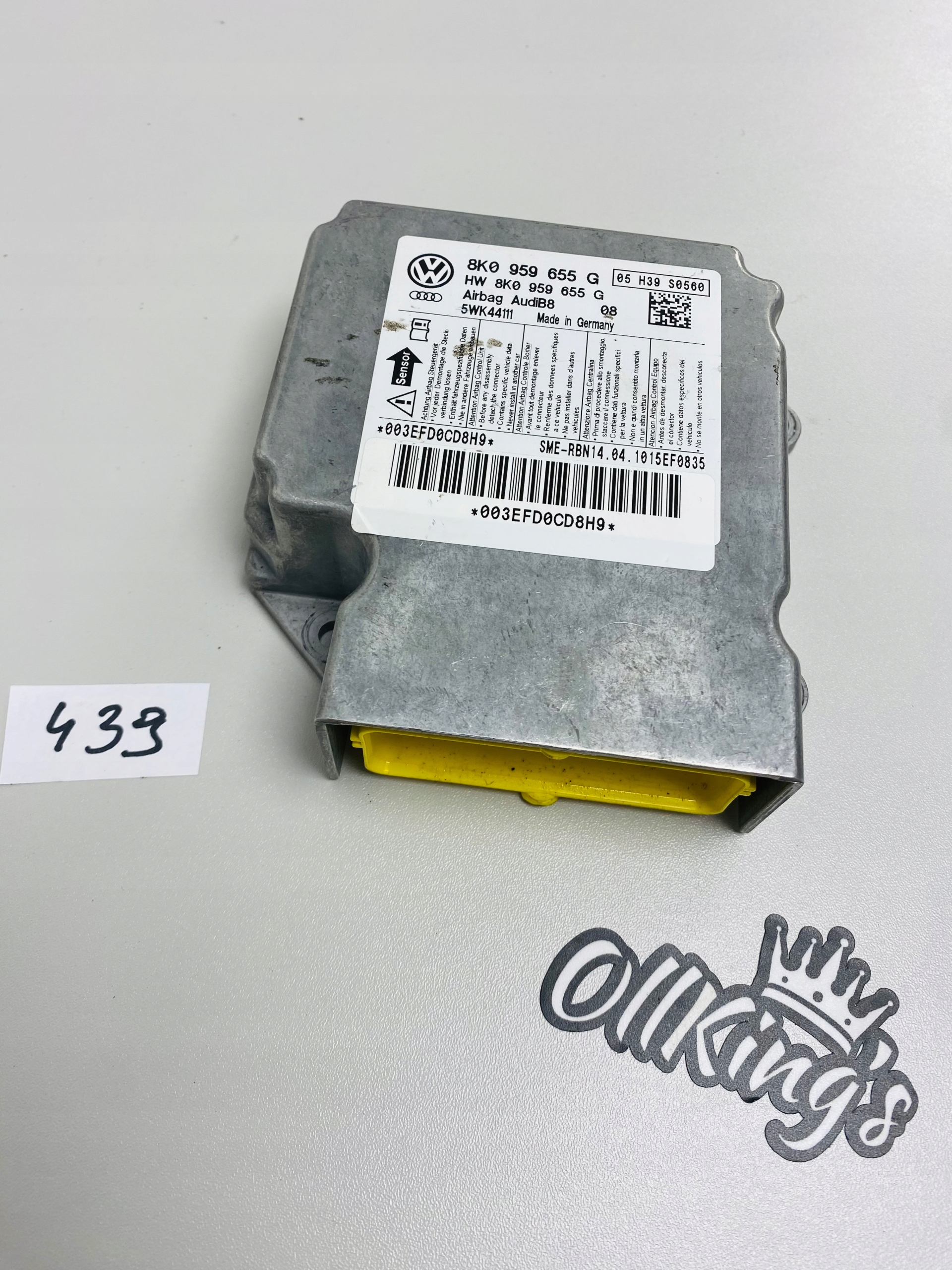 AUDI A4 B8 A5 8T modulo sensor airbag 8K0959655G