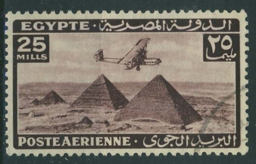 Egypte 25 mills - Samolot Piramidy