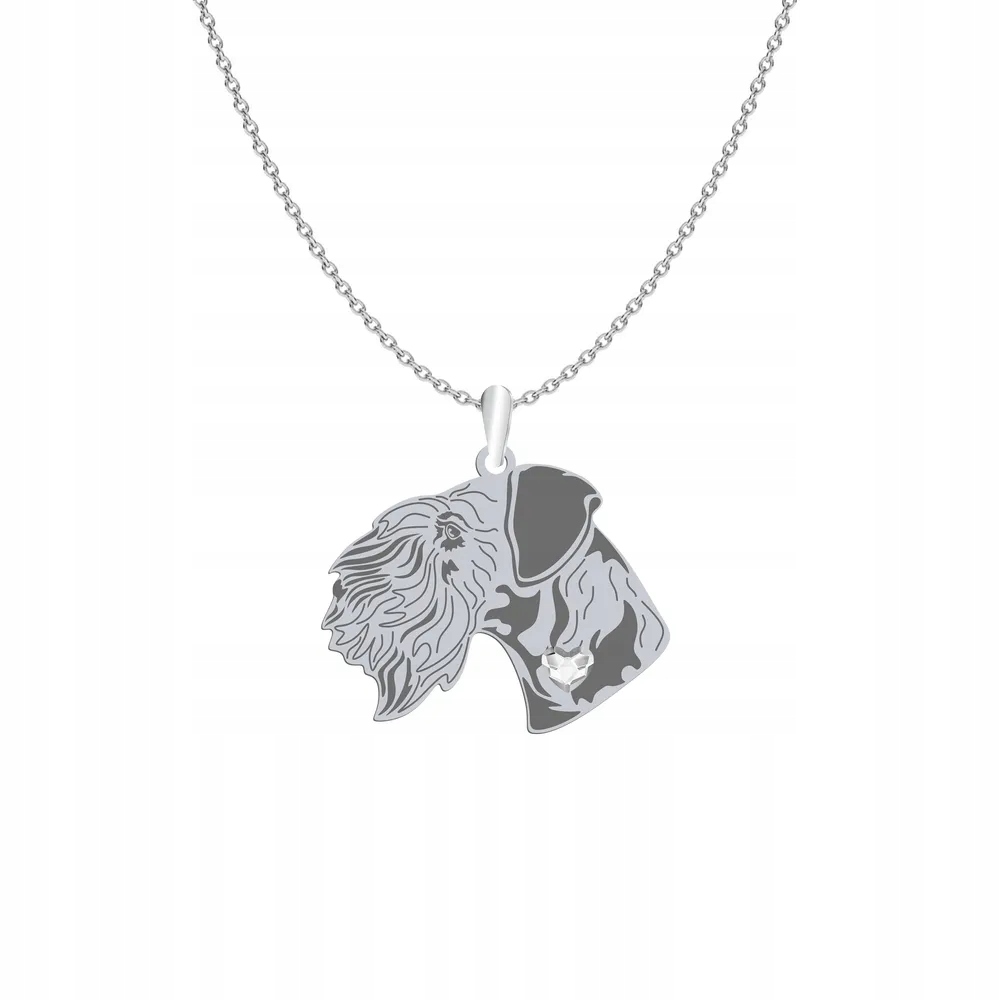 Stříbrný náhrdelník s českým teriérem 925 Řetízek Dárek Gravírování Bonus