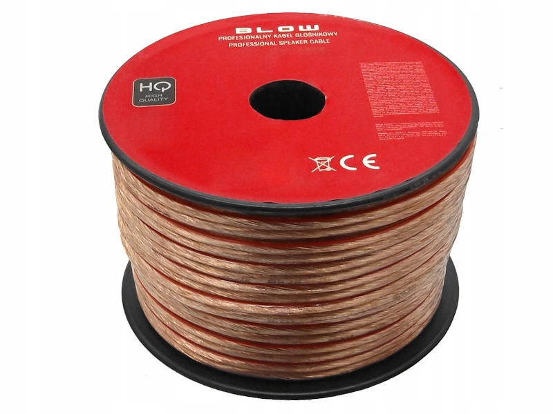Kabel głośnikowy Cca 2x 0,22mm² rolka szpula 100m 2-żyłowy