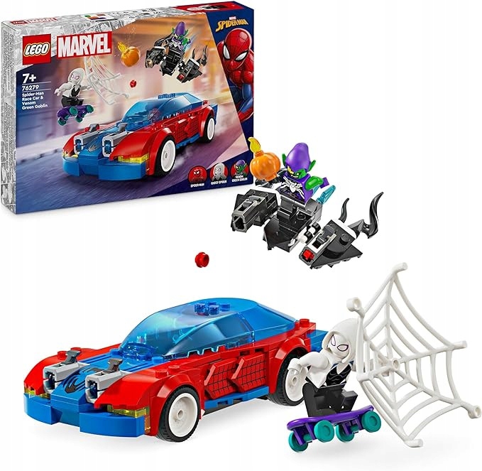 Závodní auto Spider-Mana Zelený Goblin Lego Marvel 76279, kluzák