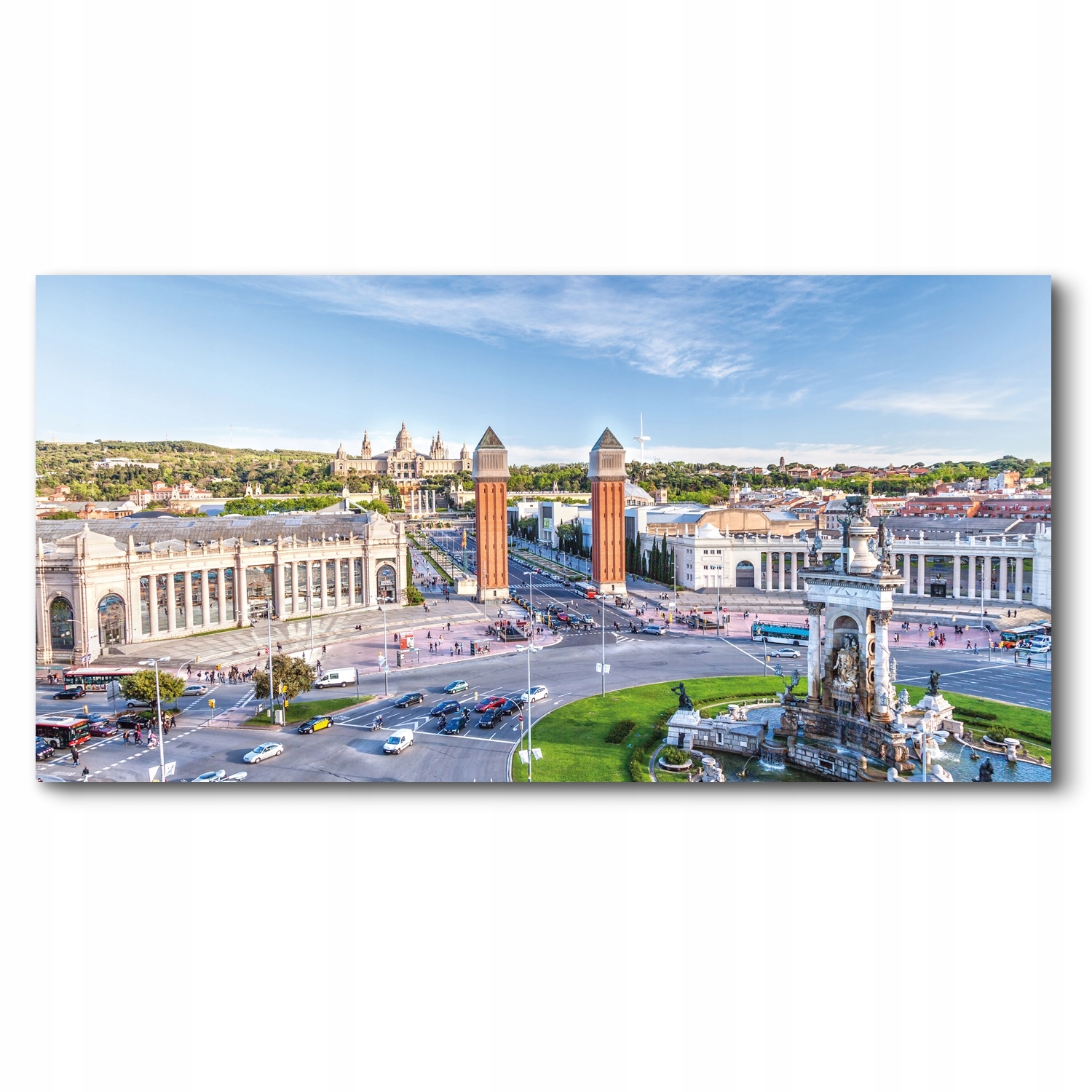 Mesto centrum kruhový objazd 140x70 Foto obraz na plátne